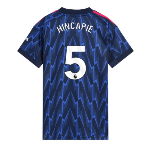 Arsenal Piero Hincapie #5 Replika Udebanetrøje Dame 2025-26 Kortærmet Arsenal Piero Hincapie #5 Replika Udebanetrøje Dame 2025-26 Kortærmet